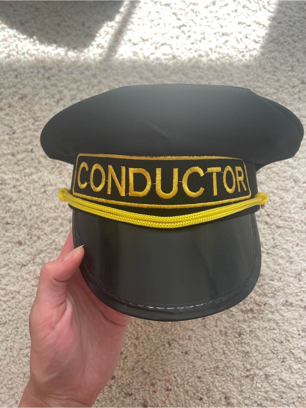NWT Conductor Hat with Yellow Trim
